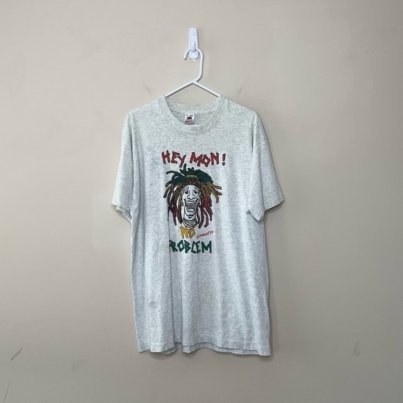 Vintage Hey Mon No Problem St. Marten T Shirt - Picture 1 of 5